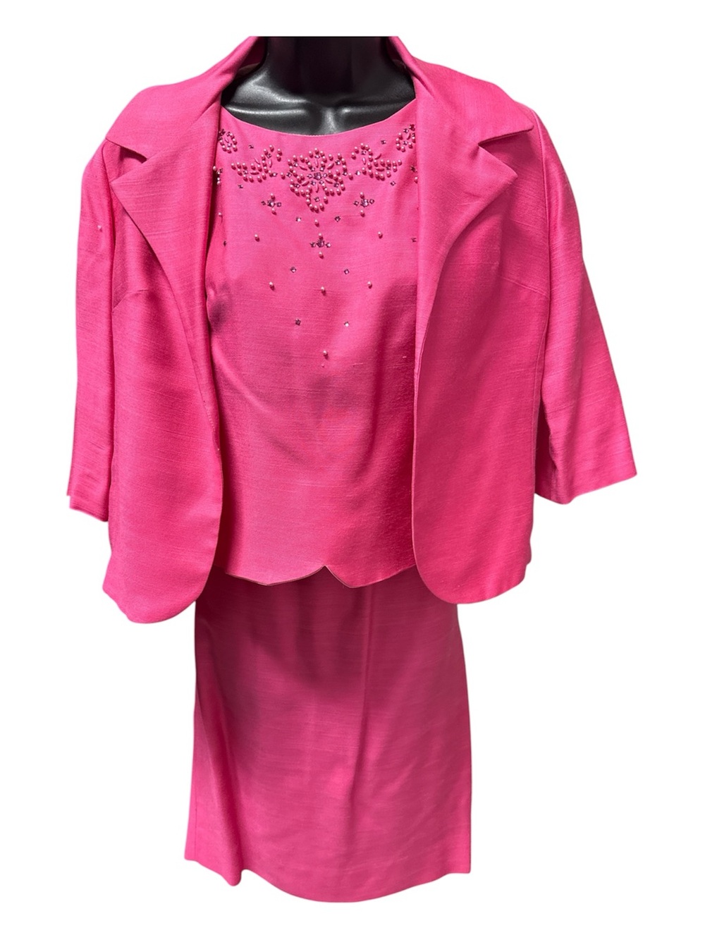 Marcy Allen International 3-Piece Barbie Pink Suit Set
